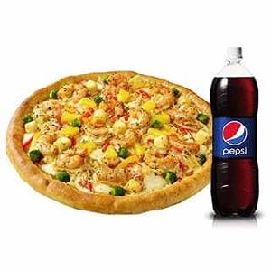 Garlic Butter Shrimp Cheese Crust (L) + Pepsi 1.25L product image