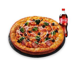 Spicy Shrimp & Chicken Gold Pizza (R) + Coke 500ml product image