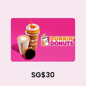 Dunkin' Donuts Singapore SG$30 Gift Card product image