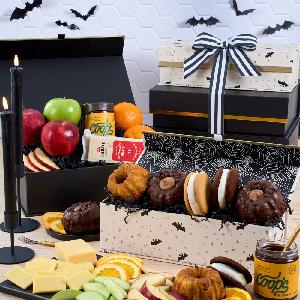 Fruit, Cheese, and Bundt Cakes Spooky Gift Tower item image