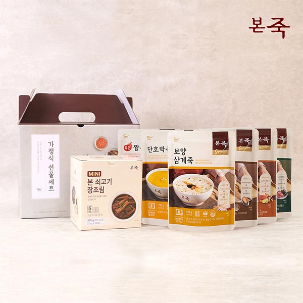 お気に入りの 한국 밀키트 (미니장조림박스1+파우치죽330g 4호 선물세트 본죽 米・雑穀・粉類
