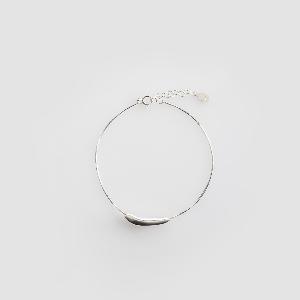 Curved Volume Lining Bracelet-Silver product image