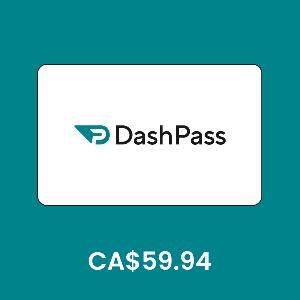 DashPass by DoorDash Canada  CA$59.94 Gift Card product image
