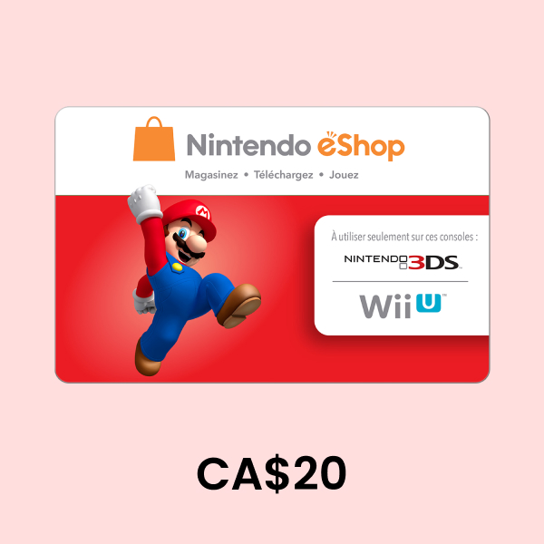  Nintendo Prepaid eShop $20 for 3DS or Wii U : Video Games