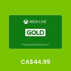Xbox Live Gold CA$44.99 Gift Card product image
