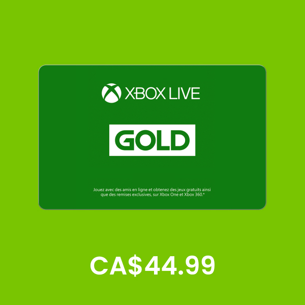 Xbox Live Gold CA$44.99 Gift Card product image