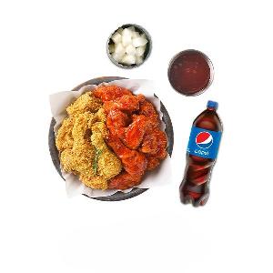 Half Fried, Half Seasoned Chicken + Coke 1.25L product image