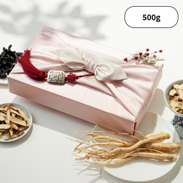 Sweet Braised Balloon Flower Root (Flower Ribbon Wrap Package-Light Red) 500g product image