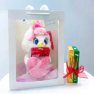 【Limited 100 Sets】 "Pepero Day" Heart Bunny Plush Gift Set (Includes 3 Pepero) item image