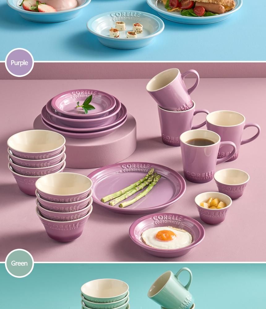 Coordinates Breezestone Tableware Set of 20_Pink In South Korea