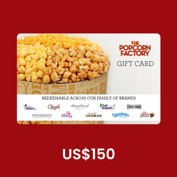 The Popcorn Factory US$150 Gift Card product image
