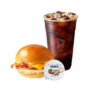 Egg Bacon Morning Burger (ICE) Brunch Set product image