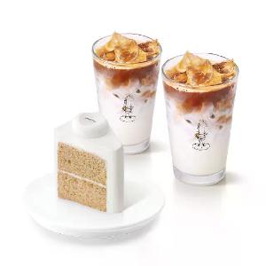 Earl Gray Chiffon Cake (Slice) + 2 Cafe Latte (P) product image