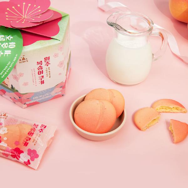 Wonju Peach Cookies 8 pcs_3D Box product image