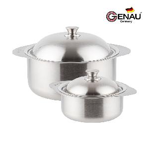 Dome IH Stainless Steel Pot Set (2-Piece: Casserole 16 + 24) product image