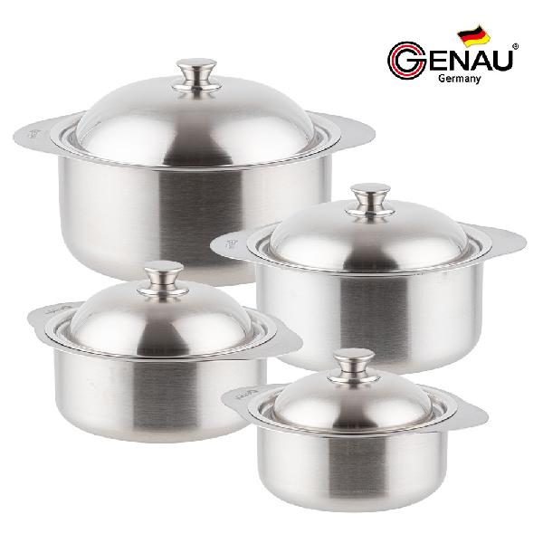 Dome IH Stainless Steel Pot Set (4-Piece: Casserole 16, 18, 20, 24) product image