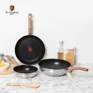 Eisenberg Glantz Heat-Sensor Stainless Steel Frypan Set (3 Pieces) product image