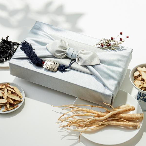 Sweet Braised Balloon Flower Root (Flower Ribbon Wrap Package-Light Blue) 500g product image