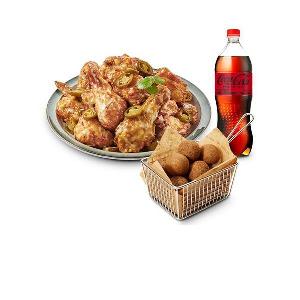 Spicy Pepper Mayo Chicken + Black Cheese Balls (5 pieces) + Coca-Cola Zero 1.25L item image