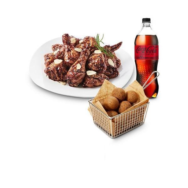 Black Garlic Chicken + Black Cheese Balls (5 pieces) + Coca-Cola Zero 1.25L product image