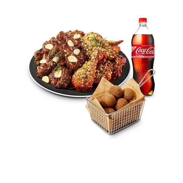 韓国プラダックトッポギチキン + ブラックチーズボール（5個）+