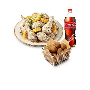 Consomme Chicken + Black Cheese Balls (5 pieces) + Coke 1.25L item image