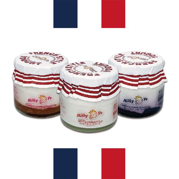 Bottle & Compote Yogurt 130g Plain2 + Strawberry2 + Blueberry2 product image