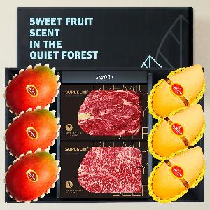 Fruity Gourmet 1++ K-Beef, Apple Mango (3 pcs), & Thai Golden Mango (3 pcs) Gift Set (Over 2.6kg) item image