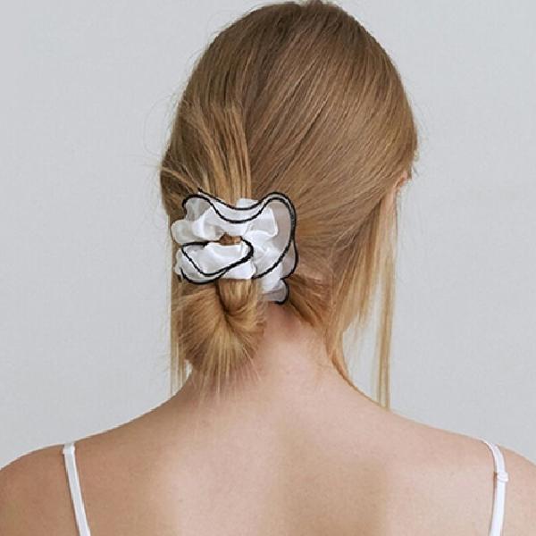 romatic mesh lace scurnch-white product image