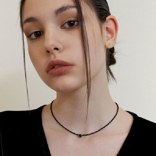 antique black cubic necklace product image