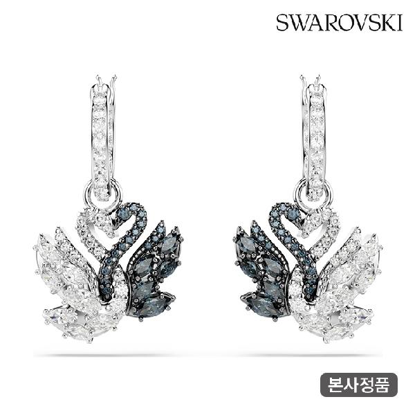 Swan Black Rhodium Drop Earrings 5705728 product image