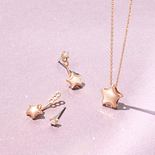 LALA J Star Necklace Earrings Set (SET-J0-0113) In South Korea J