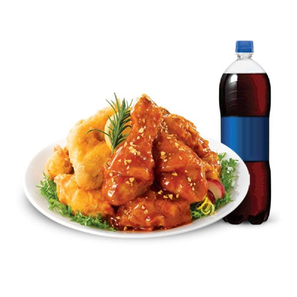 Half Fried & Half Seasoned Chicken + 1.25L Cola product image