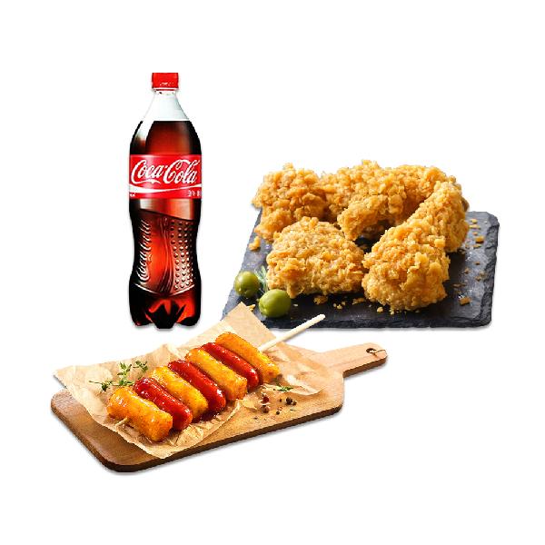 Golden Olive Drumsticks + Sausage & Rice Cake + Coke 1.25L product image