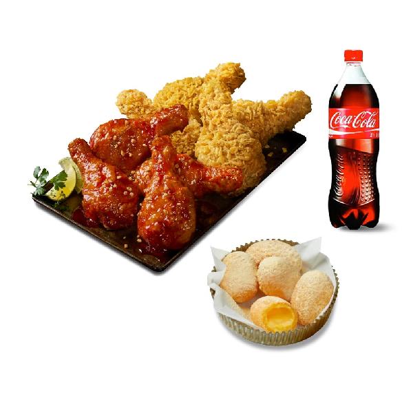 Half Golden Olive & Half Seasoned Drumsticks + Golden Cheese Balls + Coke 1.25L product image