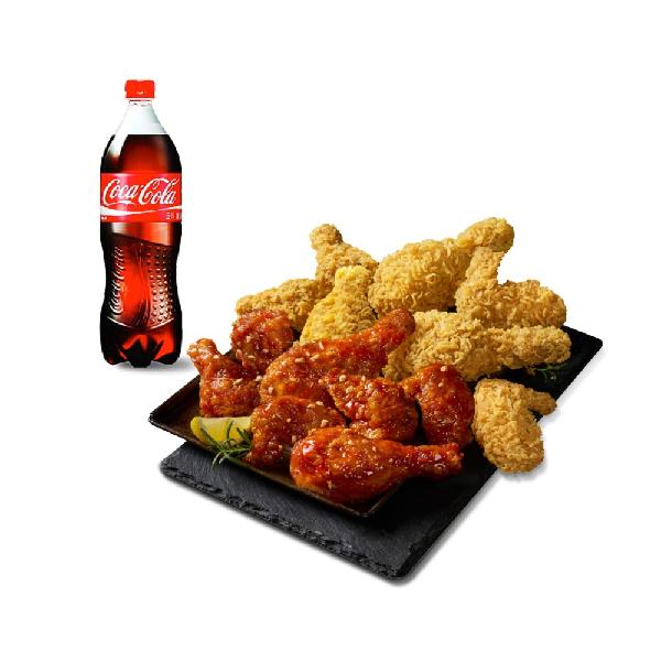 Half Golden Olive & Half Seasoned Combo Chicken + Coke 1.25L product image