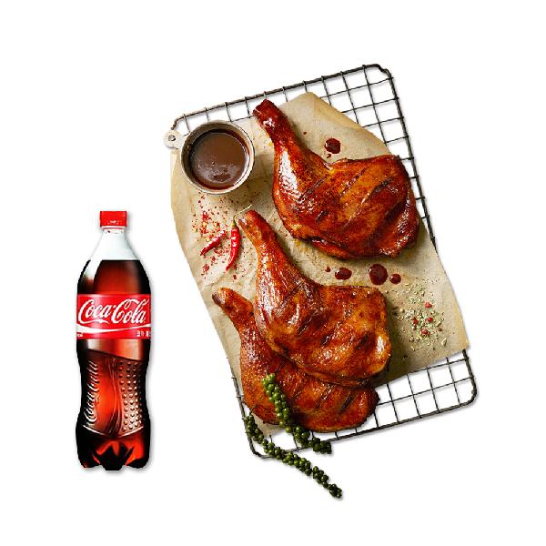 Jamaican Whole Chicken Leg + Coke 1.25L product image