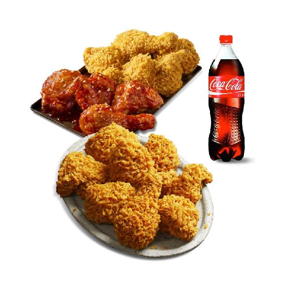 Half Golden Olive & Half BBQ Seasoned Chicken + Half Crispy + Coke 1.25L product image
