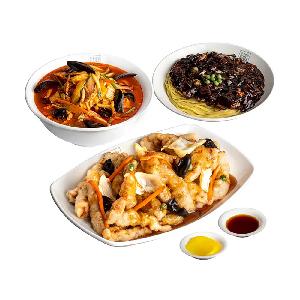 Double Serving Jjamppong & Jajangmyeon + Tangsuyuk (L) product image