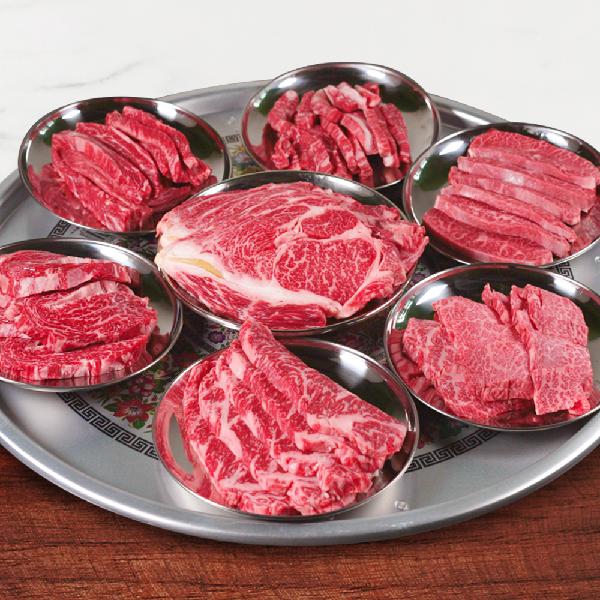1++ Grade Korean Beef Imokase Grilling Assorted Platter - Special 800g / Sirloin, Chuck, Marbled, Outside Skirt product image