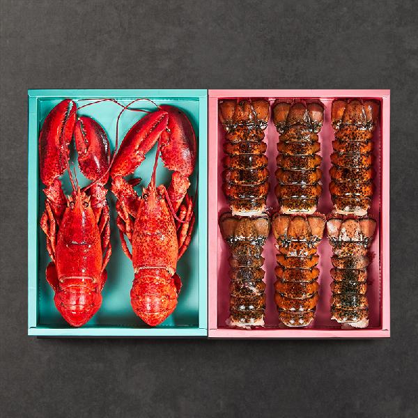 Crab Mixed Gift Set (2 Boiled Lobsters / 400-450g each + 6 Lobster Tails / 110g+ each) product image
