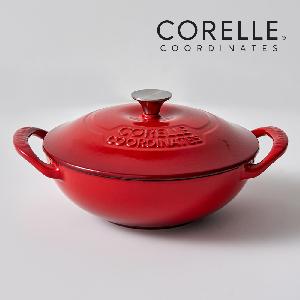 Coordinates Cast Iron Scarlet Red 22cm Wok product image