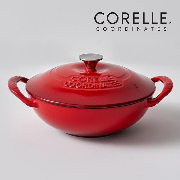 Coordinates Cast Iron Scarlet Red 22cm Wok product image