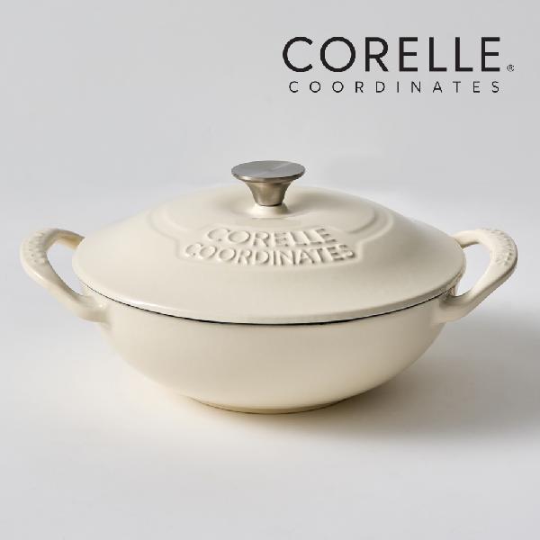 Coordinates Cast Iron Scarlet Ivory 22cm Wok product image