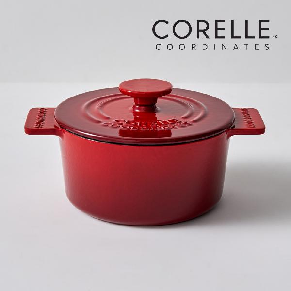Coordinates Cast Iron Ashley Red 16cm Casserole Pot product image