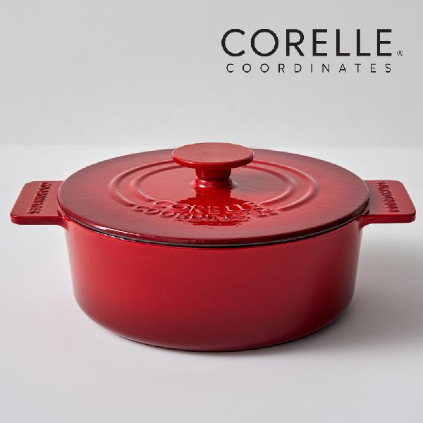Coordinates Cast Iron Ashley Red 22cm Stew Pot product image