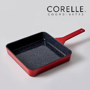 Coordinates Cast Iron Ashley Red 22cm Square Frying Pan product image