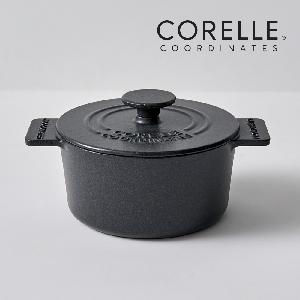 Coordinates Cast Iron Ashley Matte Black 16cm Casserole Pot product image