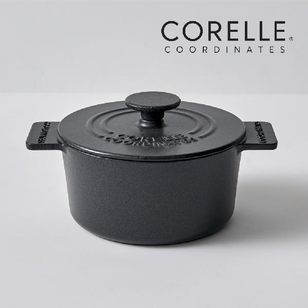 Coordinates Cast Iron Ashley Matte Black 16cm Casserole Pot product image