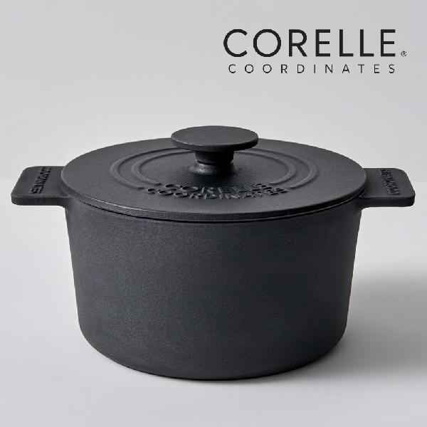 Coordinates Cast Iron Ashley Matte Black 20cm Casserole Pot product image